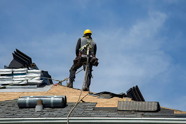 Professional Gutter Installation technician working in Greenfield, MN